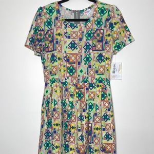Lularoe Amelia - L - Pastel Geometric